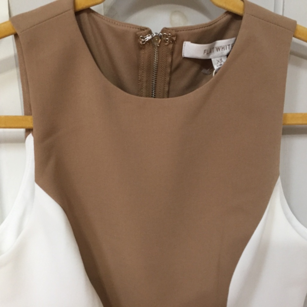 Anthropologie Flay White Brown and White Crop Top - Picture 9 of 16